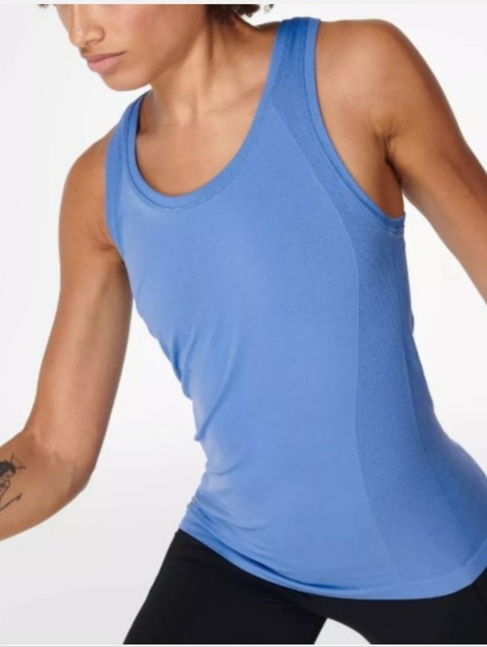 NEW Sweaty Betty Athlete Seamless Workout Tank in Regatta Blue Women's Small - Picture 1 of 5